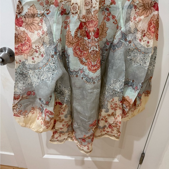 Zimmermann Daylight scalloped printed ramie blouse NWOT - Picture 8 of 8
